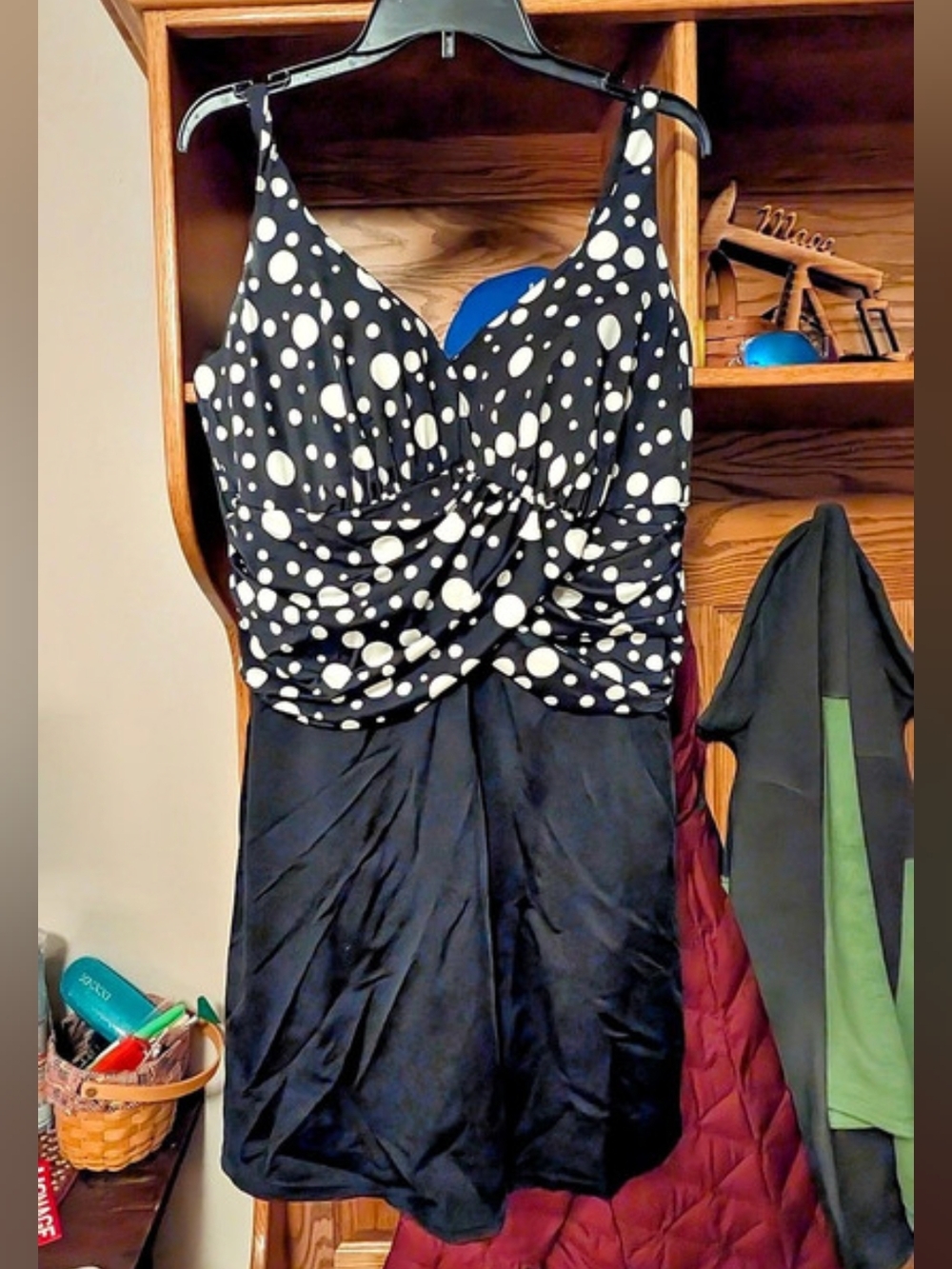 Swim Systems Polka Dot Ruched One Piece Size 20 Like New